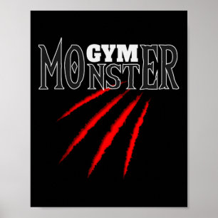 Gym Monster Sport Bodybuilding Weight Training Gym Poster