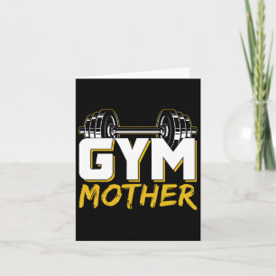 Gym Mor träningsworkout Weightlyftning Fitness Kort