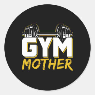 Gym Mor träningsworkout Weightlyftning Fitness Runt Klistermärke