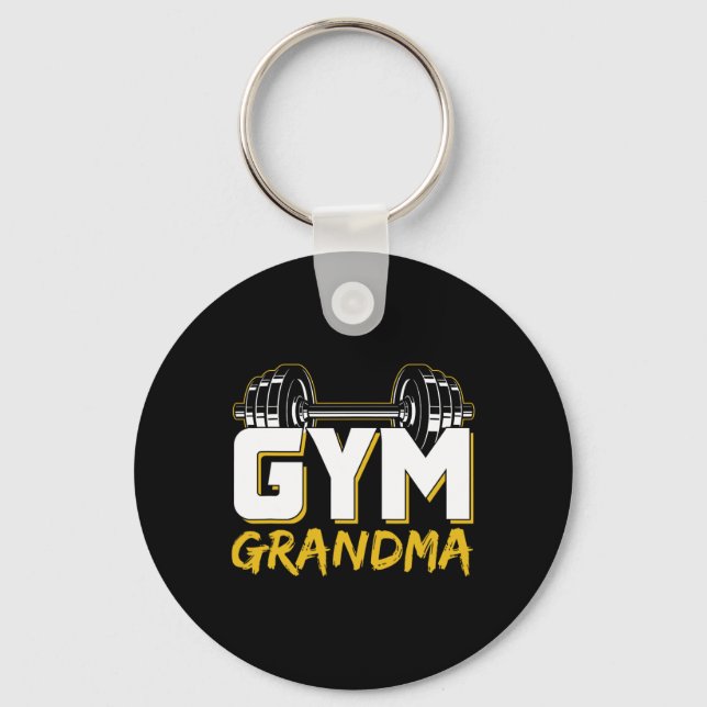 Gym Mormor Tyngdlyftning Träning Fitness Pass Nyckelring (Framsida)