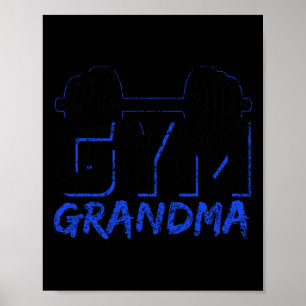 Gym Mormor Tyngdlyftning Träning Fitness Pass Poster
