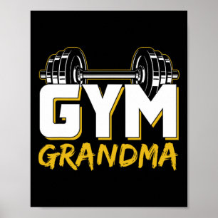 Gym Mormor Tyngdlyftning Träning Fitness Pass Poster