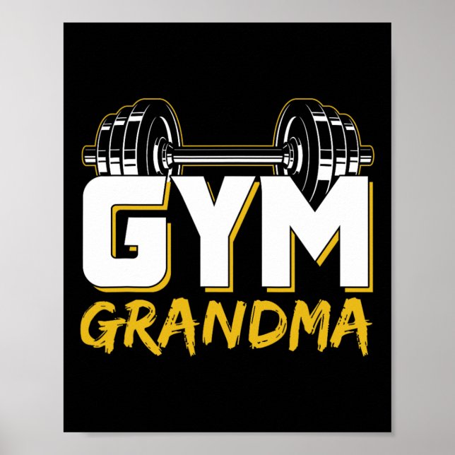 Gym Mormor Tyngdlyftning Träning Fitness Pass Poster (Framsidan)
