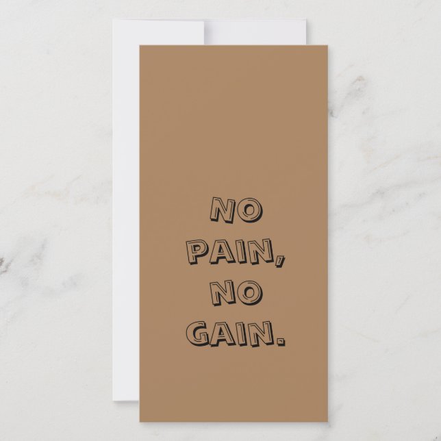GYM-motivation Anpassad text  Och Ljusbrun Julkort (Framsida)