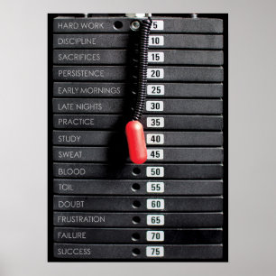 Gym Motivational Ord - Weight Tallrikar - Workout Poster