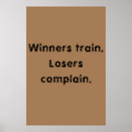 GYM-motiverande citat och ljust brunt affisch