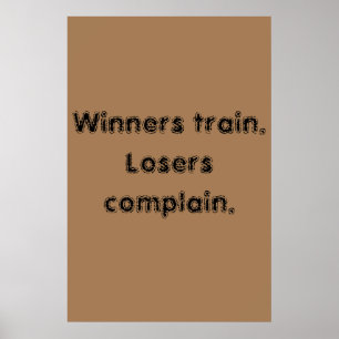 GYM-motiverande citat och ljust brunt affisch