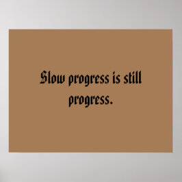 GYM-motiverande citat och ljust brunt affisch 