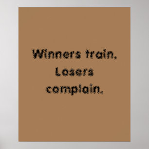 GYM-motiverande citat och ljust brunt plakat Poster