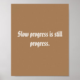 GYM-motiverande citat och ljust brunt Poster