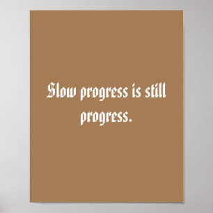 GYM-motiverande citat och ljust brunt Poster