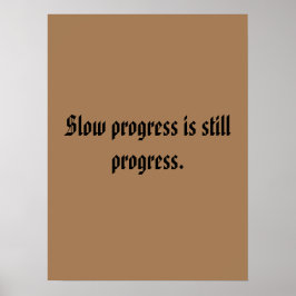 GYM-motiverande citat och ljust brunt Poster