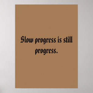 GYM-motiverande citat och ljust brunt Poster