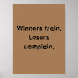 GYM-motiverande citat och ljust brunt Poster