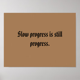 GYM-motiverande citat och ljust brunt Poster