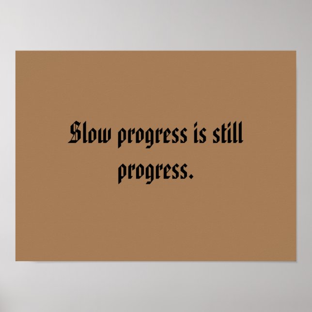 GYM-motiverande citat och ljust brunt  Poster (Framsidan)