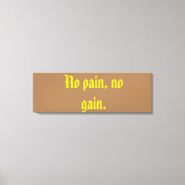 GYM Motivering citat och Light Brown Canvastryck