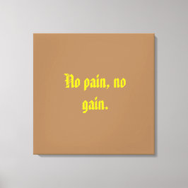 GYM Motivering citat och Light Brown Canvastryck