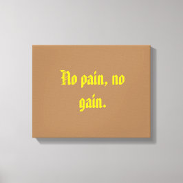 GYM Motivering citat och Light Brown Canvastryck