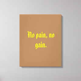 GYM Motivering citat och Light Brown Canvastryck