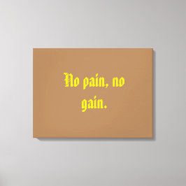 GYM Motivering citat och Light Brown Canvastryck