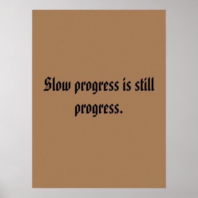 GYM Motivering citat och Light Brown Poster (Framsidan)