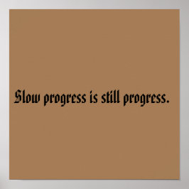 GYM Motivering citat och Light Brown Poster