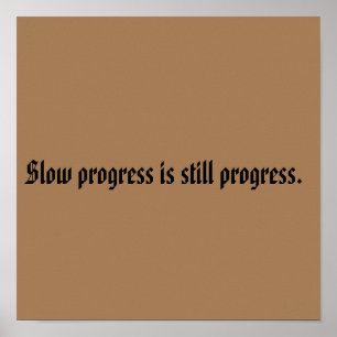 GYM Motivering citat och Light Brown Poster