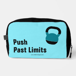 Gym Motto Push Past Limits Electric-Blue Black