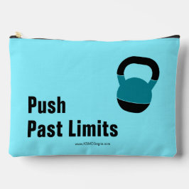 Gym Motto Push Past Limits Electric-Blue Black