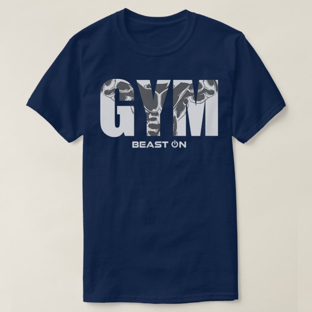 Gym Muscles Beast on Gym Motivation Fitness Sayi T Shirt (Design framsida)