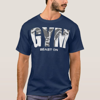 Gym Muscles Beast on Gym Motivation Fitness Sayi T Shirt
