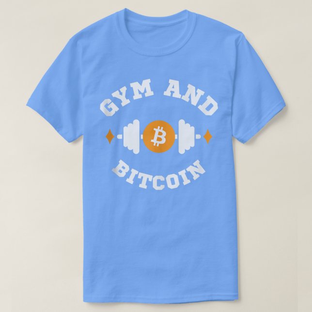 Gym och Bitcoin Gym Bodybuilding Fitness Roligt Cr T Shirt (Design framsida)