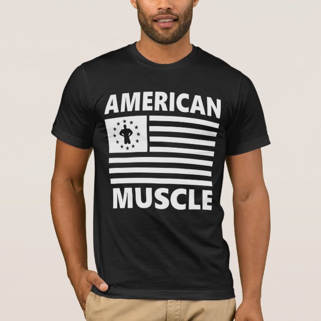 Gym och fitness American Muscle T-shirt (Framsida)