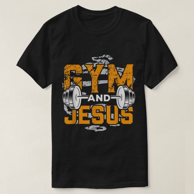 Gym och Jesus Shirt Jesus Kristus T Shirt (Design framsida)