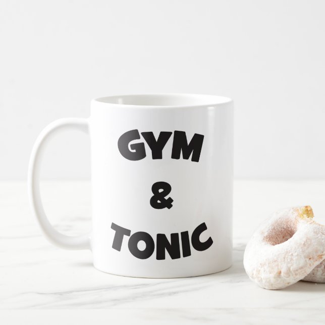 Gym och tenn - Ljudig Novelty-workout Kaffemugg (Med munk)