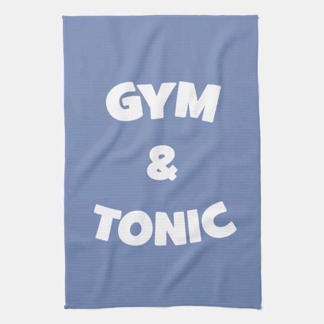 Gym och tenn - Ljudig Novelty-workout Kökshandduk (Vertikal)