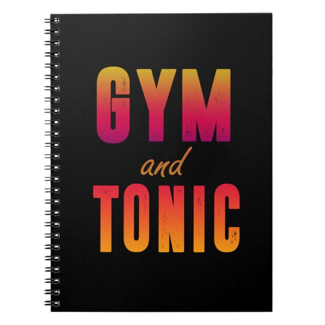 Gym och tonic anteckningsbok (Framsidan)