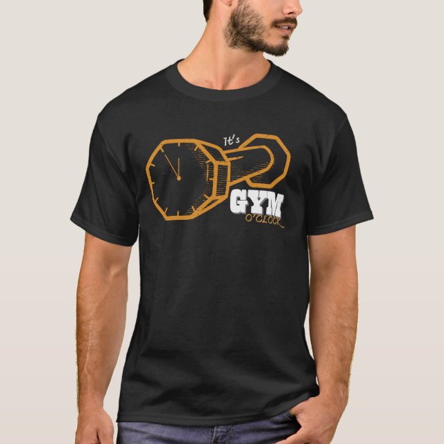 Gym O'klocka Funny Workout Fitness Exercise Health T Shirt (Framsida)