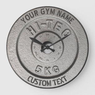 Gym Owner eller User Fitness Funny Grått Edition Stor Klocka