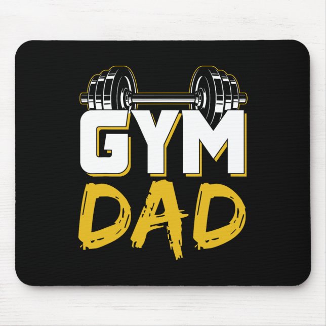 Gym Pappa Fitness Träning Viktlyftning Träning Fet Musmatta (Framsidan)