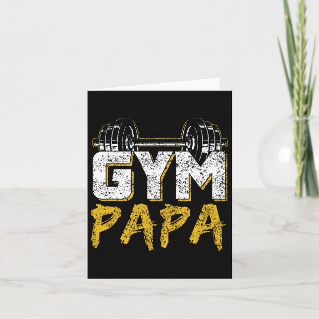 Gym Pappa Training Weightlyftning Fitness Workout  Kort (Framsida)