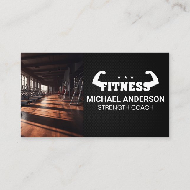 Gym | Personlig tränare | Logotyp för Fitness Flex Visitkort (Framsida)