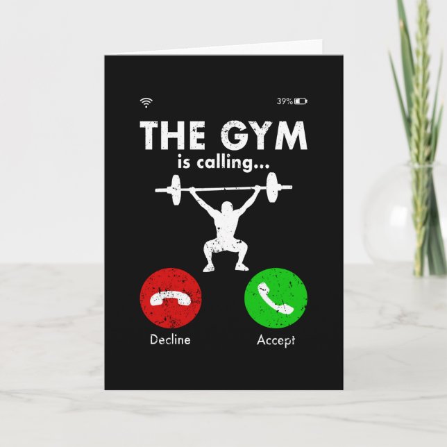 Gym Powerlift Bodybuilding Say Gift Kort (Framsida)
