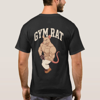 Gym Rat Funny Gym Workout Muscular Mouse T Shirt