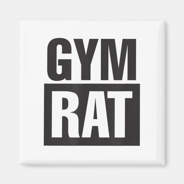 Gym Rat - Workout - Hustle - Fitness - Motivation  Magnet (Framsidan)
