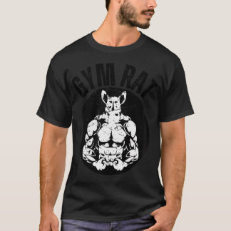 Gym Råtta Bodybuilding Workout Fitness Design T Shirt