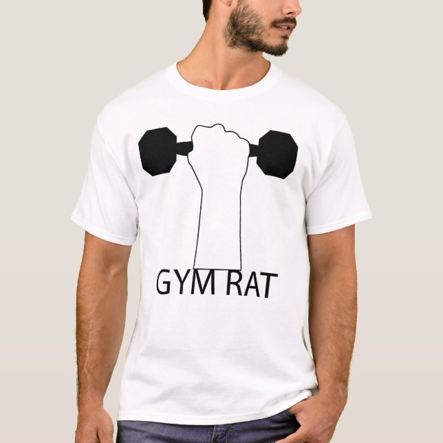 Gym Råtta Comfortable Roligt  T Shirt (Framsida)