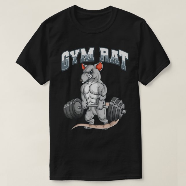 Gym Råtta Fitness Bodybuilding T Shirt (Design framsida)