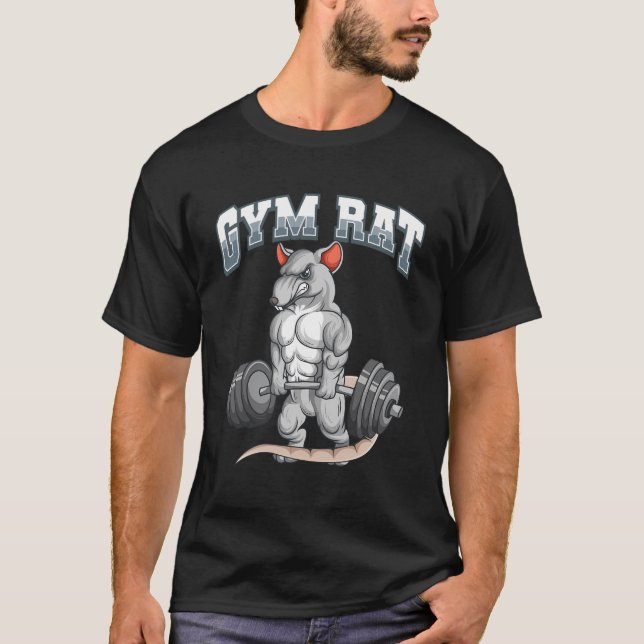 Gym Råtta Fitness Bodybuilding T Shirt (Framsida)